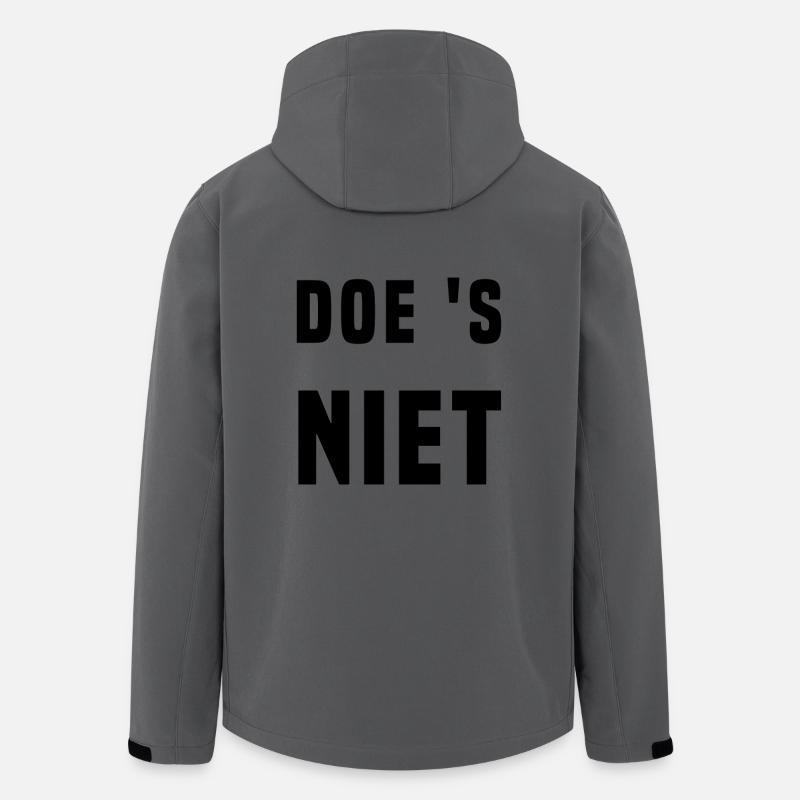 DO NOT DO (Funny text) - Men’s Recycled Softshell Jacket by Stanley/Stella - anthracite