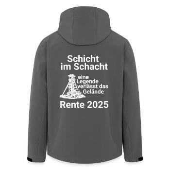 Rente 2025 Schicht im Schacht Ruhrgebiet Version - Recycelte Männer Softshell-Jacke von Stanley/Stella - Anthrazit - Hinten - AI Model Male 185 light (185cm)