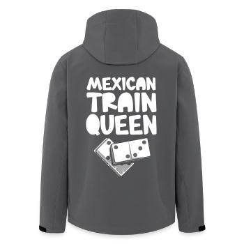 Mexican Train Domino - Recycelte Männer Softshell-Jacke von Stanley/Stella - Anthrazit - Hinten - AI Model Male 185 light (185cm)