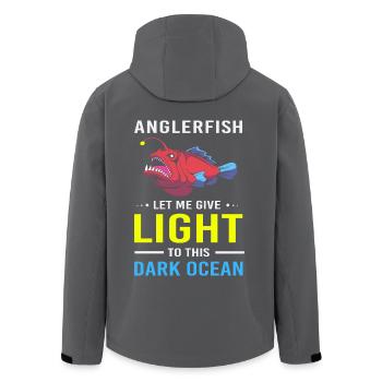 Anglerfisch - Recycelte Männer Softshell-Jacke von Stanley/Stella - Anthrazit - Hinten - AI Model Male 185 light (185cm)