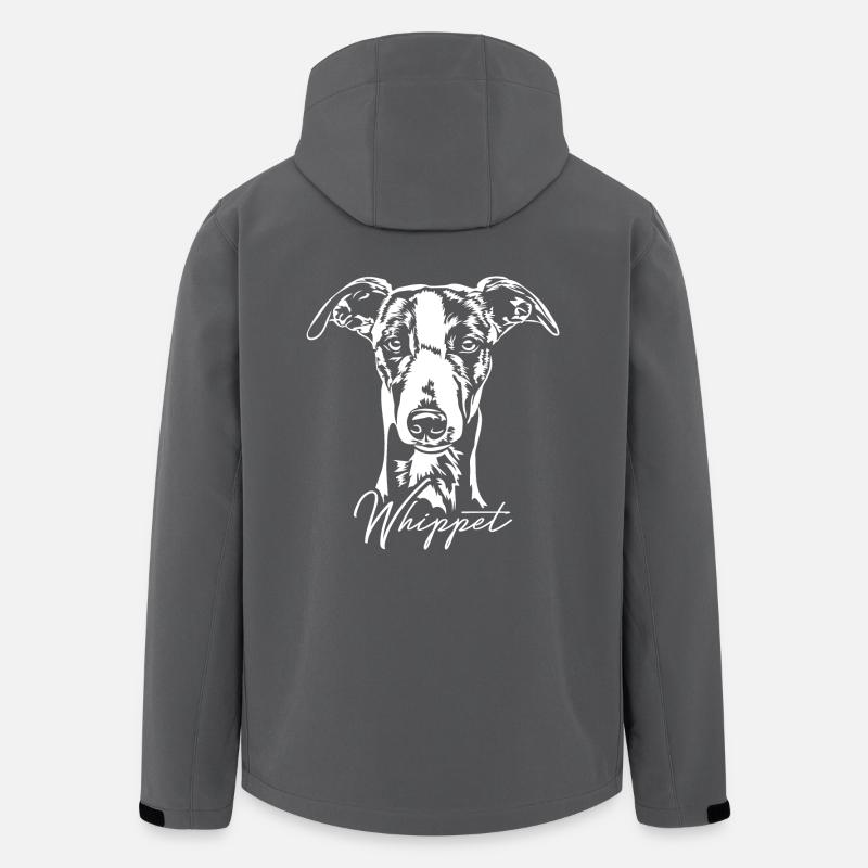 WHIPPET Greyhound Greyhound Chien Wilsigns - Veste softshell homme en polyester recyclé Stanley/Stella - charbon