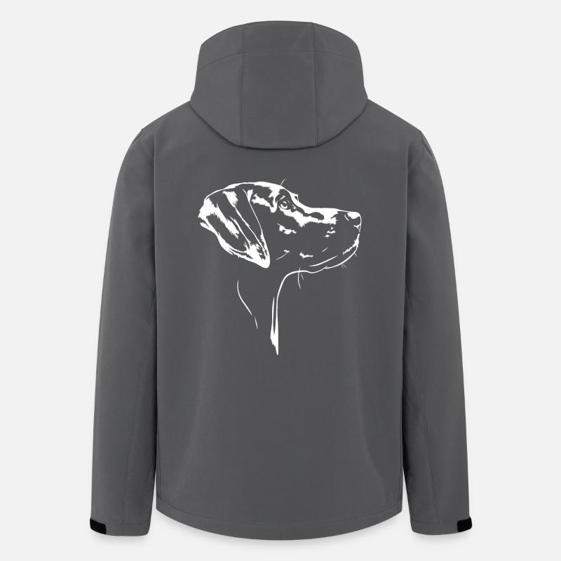 Weimaraner Dog Silhouette Wilsigns - Men’s Recycled Softshell Jacket by Stanley/Stella - anthracite