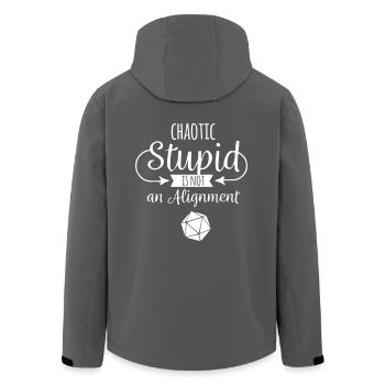 Pen and paper shirts chaotic stupid - Recycelte Männer Softshell-Jacke von Stanley/Stella - Anthrazit - Hinten - AI Model Male 185 light (185cm)