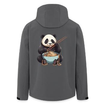 Panda Ramen: Nudelchaos - Recycelte Männer Softshell-Jacke von Stanley/Stella - Anthrazit - Hinten - AI Model Male 185 light (185cm)