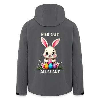 Osterhase lustig niedlich Osterei Ostern Sprüche - Recycelte Männer Softshell-Jacke von Stanley/Stella - Anthrazit - Hinten - AI Model Male 185 light (185cm)