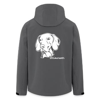 WEIMARANER PORTRAIT - Recycelte Männer Softshell-Jacke von Stanley/Stella - Anthrazit - Hinten - AI Model Male 185 light (185cm)