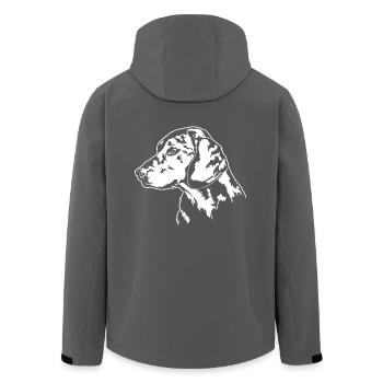 ALPENLÄNDISCHE DACHSBRACKE Hundeportrait Wilsigns - Recycelte Männer Softshell-Jacke von Stanley/Stella - Anthrazit - Hinten - AI Model Male 185 light (185cm)
