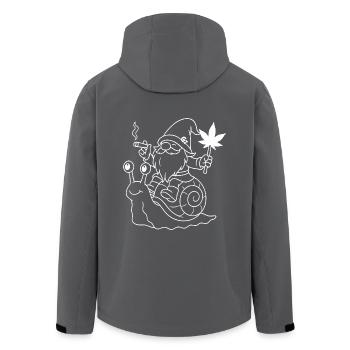 Lässiger Zwerg auf Schnecke mit Joint - Recycelte Männer Softshell-Jacke von Stanley/Stella - Anthrazit - Hinten - AI Model Male 185 light (185cm)