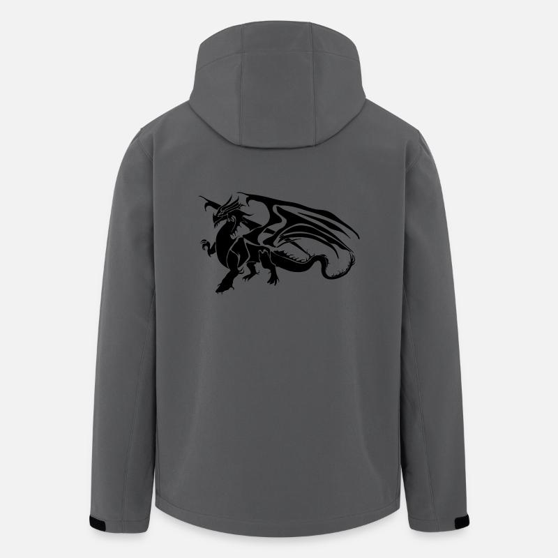 Drache am Boden - Recycelte Männer Softshell-Jacke von Stanley/Stella - Anthrazit