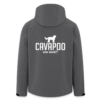 Cavapoo was sonst Hundespruch Hunde Wilsigns - Recycelte Männer Softshell-Jacke von Stanley/Stella - Anthrazit - Hinten - AI Model Male 185 light (185cm)
