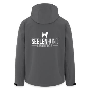 Labradoodle Seelenhund Hunde Wilsigns - Recycelte Männer Softshell-Jacke von Stanley/Stella - Anthrazit - Hinten - AI Model Male 185 light (185cm)