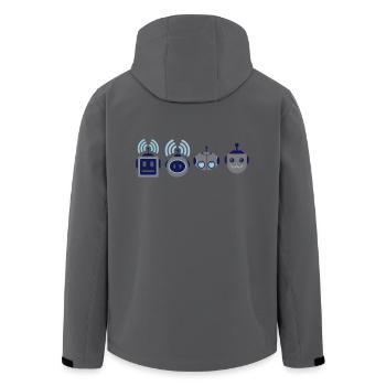 Die Roboter Geeks - Recycelte Männer Softshell-Jacke von Stanley/Stella - Anthrazit - Hinten - AI Model Male 185 light (185cm)