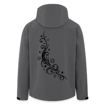 Tribal Tattoo mit vielen Sternen, stars - Recycelte Männer Softshell-Jacke von Stanley/Stella - Anthrazit - Hinten - AI Model Male 185 light (185cm)