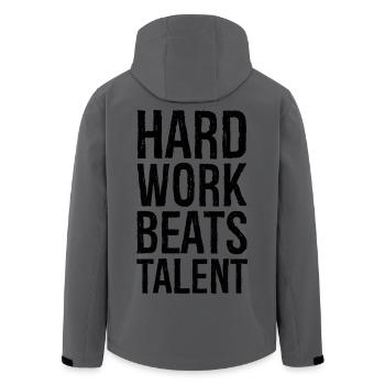 Le travail acharné l’emporte sur le talent - Veste softshell homme en polyester recyclé Stanley/Stella - charbon - Dos - AI Model Male 185 light (185cm)