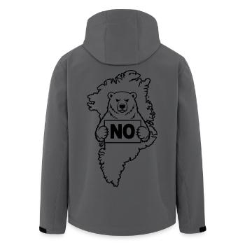 Greenland Is Not For Sale - Men’s Recycled Softshell Jacket by Stanley/Stella - anthracite - Back - AI Model Male 185 light (185cm)