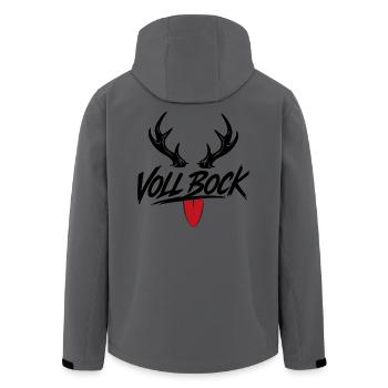 VOLL BOCK - Recycelte Männer Softshell-Jacke von Stanley/Stella - Anthrazit - Hinten - AI Model Male 185 light (185cm)