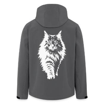 Norwegian Forest Cat – Nordic Shadow - Men’s Recycled Softshell Jacket by Stanley/Stella - anthracite - Back - AI Model Male 185 light (185cm)
