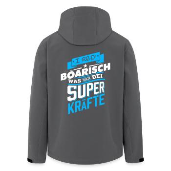 Bayern I red boarisch - Recycelte Männer Softshell-Jacke von Stanley/Stella - Anthrazit - Hinten - AI Model Male 185 light (185cm)