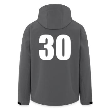 30 - Recycelte Männer Softshell-Jacke von Stanley/Stella - Anthrazit - Hinten - AI Model Male 185 light (185cm)