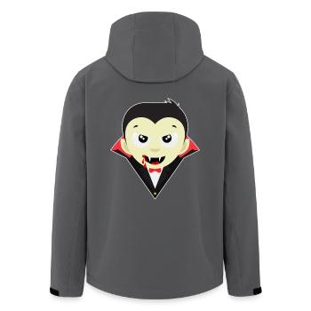 Little Dracula - Halloween Vampir Fledermaus Geist - Recycelte Männer Softshell-Jacke von Stanley/Stella - Anthrazit - Hinten - AI Model Male 185 light (185cm)