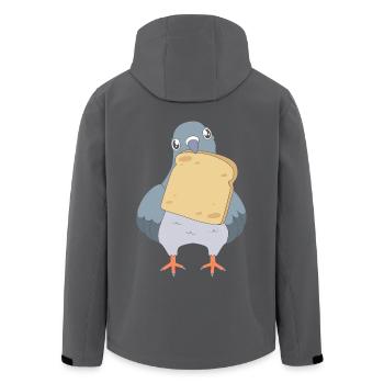 Taubenrennen Taube Tauben - Recycelte Männer Softshell-Jacke von Stanley/Stella - Anthrazit - Hinten - AI Model Male 185 light (185cm)