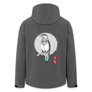 Eisvogel - Recycelte Männer Softshell-Jacke von Stanley/Stella - Anthrazit - Hinten - AI Model Male 185 light (185cm)
