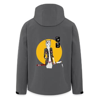 Oni Samurai - Recycelte Männer Softshell-Jacke von Stanley/Stella - Anthrazit - Hinten - AI Model Male 185 light (185cm)