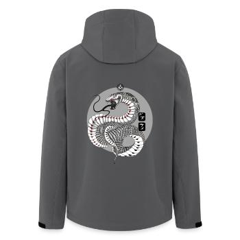 Snake - Recycelte Männer Softshell-Jacke von Stanley/Stella - Anthrazit - Hinten - AI Model Male 185 light (185cm)