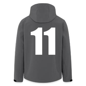 11 - Recycelte Männer Softshell-Jacke von Stanley/Stella - Anthrazit - Hinten - AI Model Male 185 light (185cm)