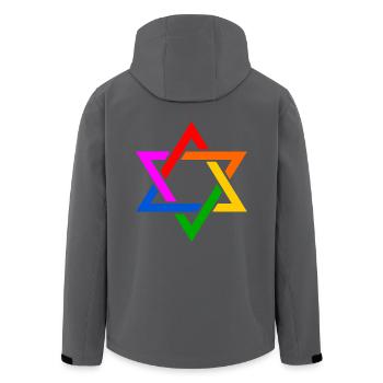 Israel davidstern lgbt flagge - Recycelte Männer Softshell-Jacke von Stanley/Stella - Anthrazit - Hinten - AI Model Male 185 light (185cm)