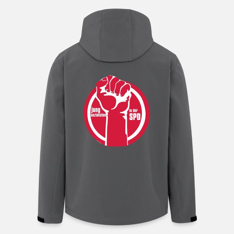 Jusos klassisch Hoodie - Recycelte Männer Softshell-Jacke von Stanley/Stella - Anthrazit