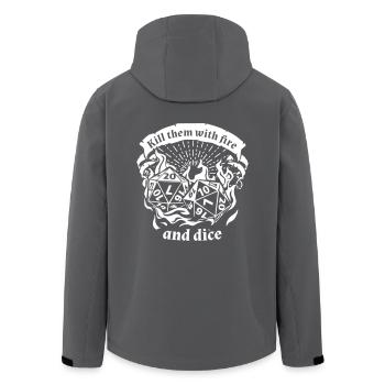 Fire and dice - Rollenspiel Shirt - Recycelte Männer Softshell-Jacke von Stanley/Stella - Anthrazit - Hinten - AI Model Male 185 light (185cm)