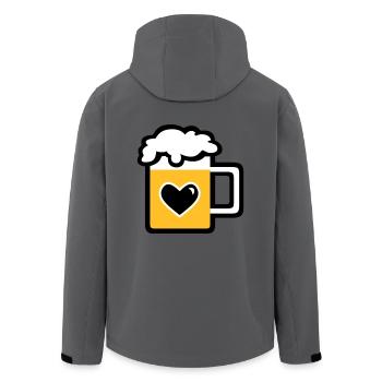 Mass Bier - Recycelte Männer Softshell-Jacke von Stanley/Stella - Anthrazit - Hinten - AI Model Male 185 light (185cm)