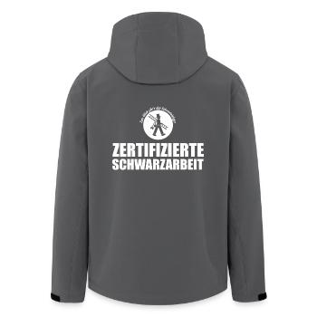 Zertifizierte Schwarzarbeit - Recycelte Männer Softshell-Jacke von Stanley/Stella - Anthrazit - Hinten - AI Model Male 185 light (185cm)