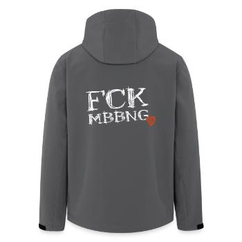 Fuck Mobbing - Recycelte Männer Softshell-Jacke von Stanley/Stella - Anthrazit - Hinten - AI Model Male 185 light (185cm)