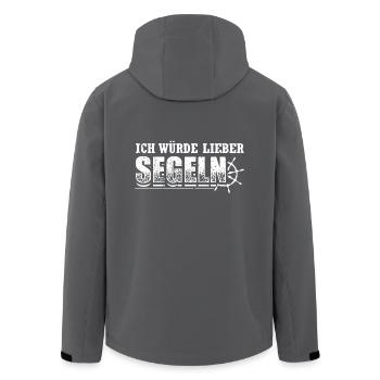 Segeln Segler Segel Shirt Würde Lieber - Recycelte Männer Softshell-Jacke von Stanley/Stella - Anthrazit - Hinten - AI Model Male 185 light (185cm)