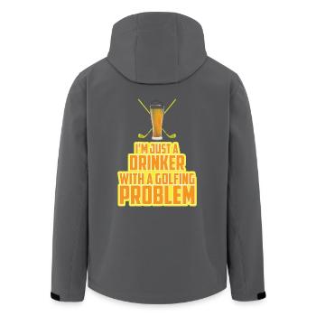 Golfing Problem - Recycelte Männer Softshell-Jacke von Stanley/Stella - Anthrazit - Hinten - AI Model Male 185 light (185cm)