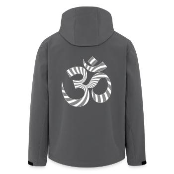 tekno om aum spirale 23 - Recycelte Männer Softshell-Jacke von Stanley/Stella - Anthrazit - Hinten - AI Model Male 185 light (185cm)