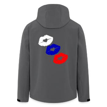 Russland Flagge - Recycelte Männer Softshell-Jacke von Stanley/Stella - Anthrazit - Hinten - AI Model Male 185 light (185cm)