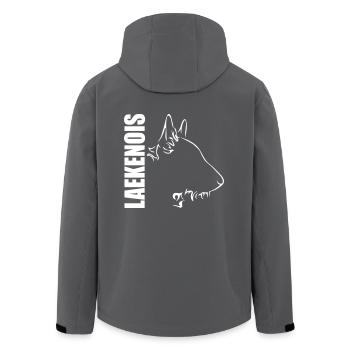 LAEKENOIS PROFIL Wilsigns - Recycelte Männer Softshell-Jacke von Stanley/Stella - Anthrazit - Hinten - AI Model Male 185 light (185cm)