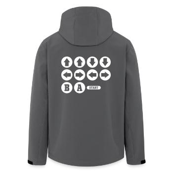 Cheat Code Video Game - Recycelte Männer Softshell-Jacke von Stanley/Stella - Anthrazit - Hinten - AI Model Male 185 light (185cm)