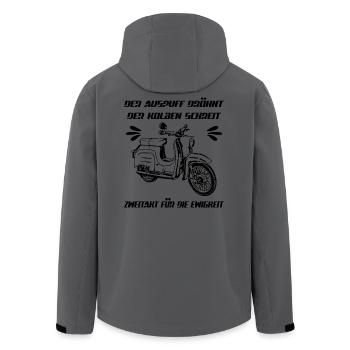 Simson Schwalbe KR 51 Kult Moped - Recycelte Männer Softshell-Jacke von Stanley/Stella - Anthrazit - Hinten - AI Model Male 185 light (185cm)