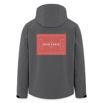 ROTE KARTE Fußball Statement - Recycelte Männer Softshell-Jacke von Stanley/Stella - Anthrazit - Hinten - AI Model Male 185 light (185cm)