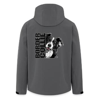 BORDER COLLIE DA Wilsigns Hundemotiv Hütehund - Recycelte Männer Softshell-Jacke von Stanley/Stella - Anthrazit - Hinten - AI Model Male 185 light (185cm)