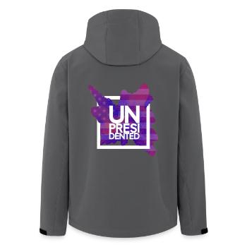 UNPRESIDENTED AMERICAN - Recycelte Männer Softshell-Jacke von Stanley/Stella - Anthrazit - Hinten - AI Model Male 185 light (185cm)