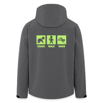 Wakeboarding Baby - Recycelte Männer Softshell-Jacke von Stanley/Stella - Anthrazit - Hinten - AI Model Male 185 light (185cm)