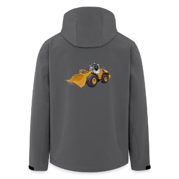 Radlader - Recycelte Männer Softshell-Jacke von Stanley/Stella - Anthrazit - Hinten - AI Model Male 185 light (185cm)