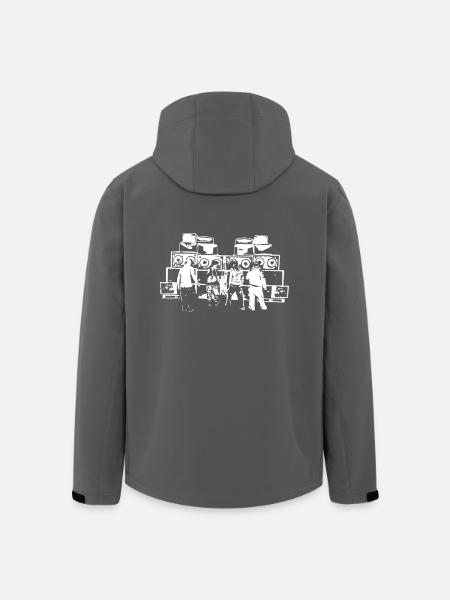 FREE PARTY SOUND SYSTEM - Recycelte Männer Softshell-Jacke von Stanley/Stella - Anthrazit