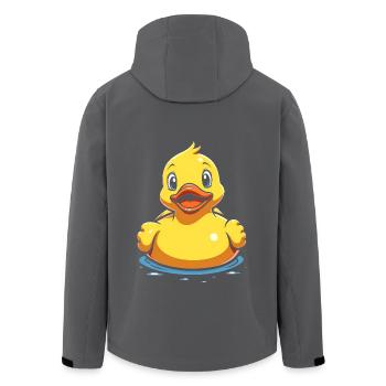 Ente Quietscheente Badeente gelb Wasser schwimmen - Recycelte Männer Softshell-Jacke von Stanley/Stella - Anthrazit - Hinten - AI Model Male 185 light (185cm)