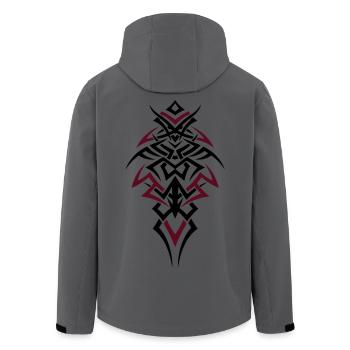 Tribal Tattoo – Masculine Power Symbol - Men’s Recycled Softshell Jacket by Stanley/Stella - anthracite - Back - AI Model Male 185 light (185cm)